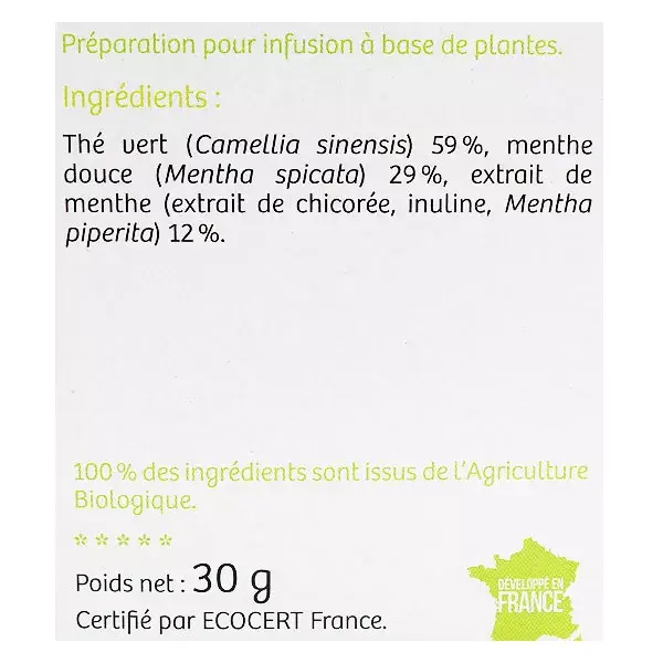 Nutrisanté Infusion organic slimming tea Green 20 sachets