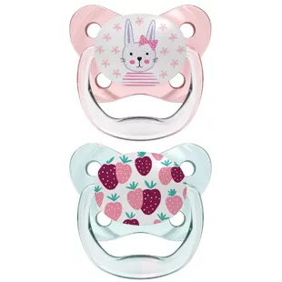 Prevent Pacifier Pink Butterfly Shield 0-6m 2 units