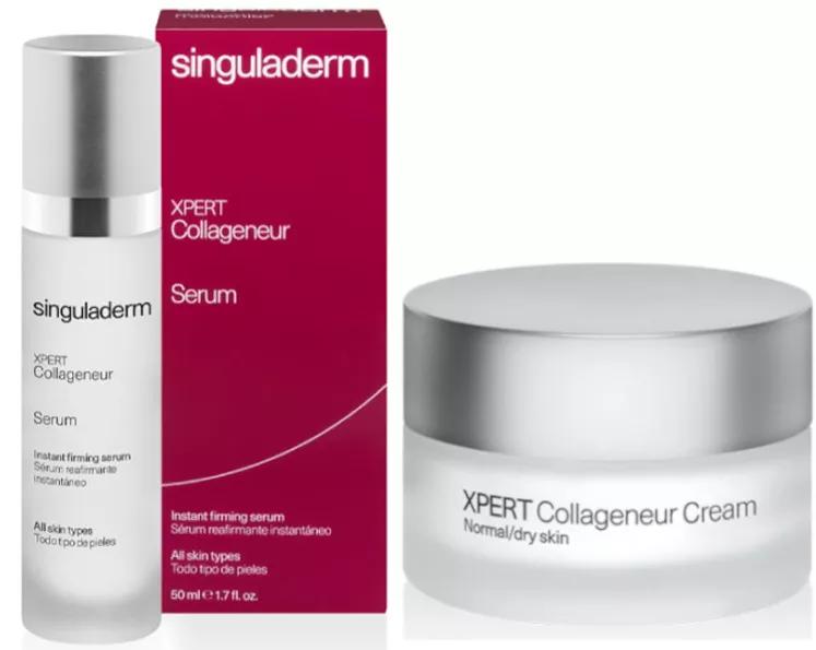 Singuladerm Xpert Collageneur Serum 50 ml + Normale/trockene Anti-Falten-Creme 50 ml