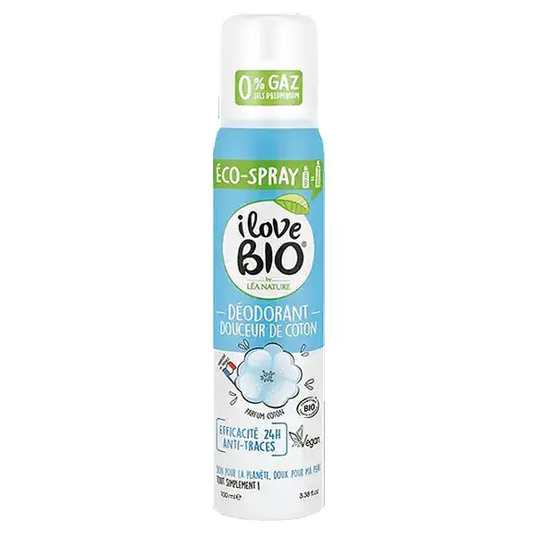 I Love Bio Déo-Soin Éco-Spray Douceur de Coton Bio 100ml