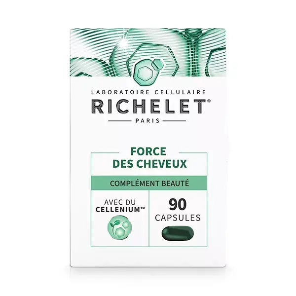 RICHELET Force des Cheveux, Complément Alimentaire Cheveux, 90 Capsules