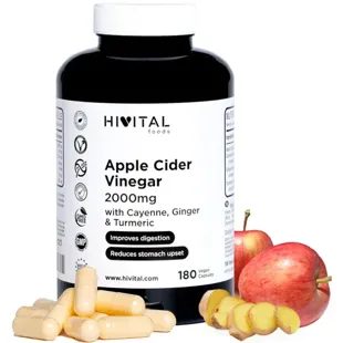 Hivital Vinagre de Manzana 2000 mg 180 Cápsulas Veganas