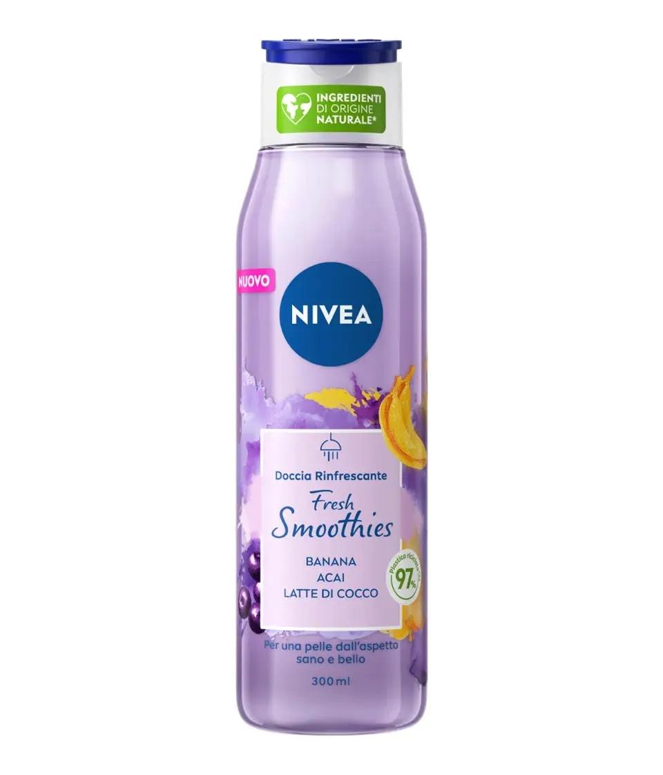 Nivea Doccia Fresh Smoothie Bagno Doccia Banana Acai e Latte di Cocco 300 ml