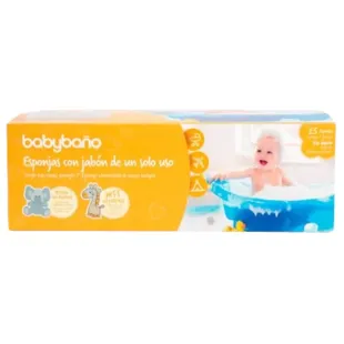 Babybadeschwämme mit Einwegseife 25 Einheiten