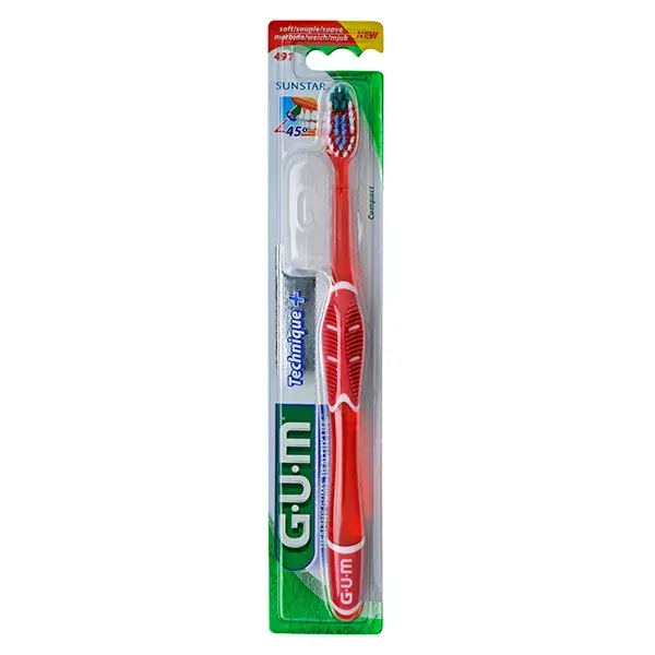 GUM spazzolino denti tecnica morbida compatta Rif 491