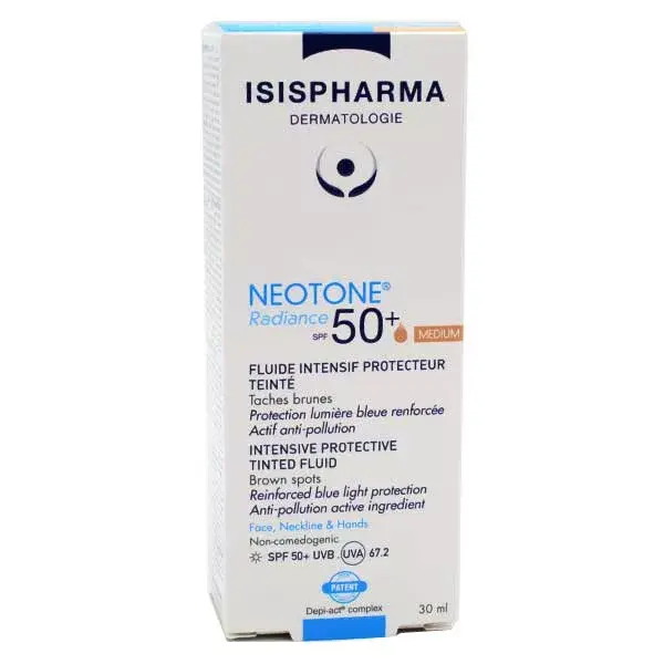 Isispharma Neotone Radiance SPF50+ Intensive Protective Fluid Tinted Brown Spots 30ml