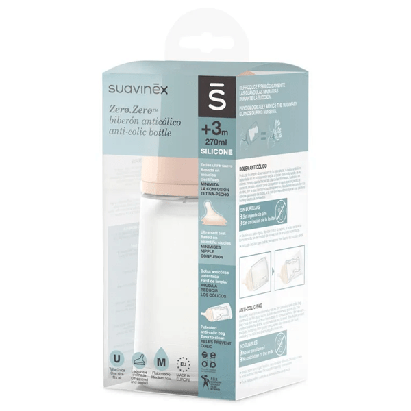 Suavinex, Set van 2 Zero anti-koliek flesspenen medium flow (M