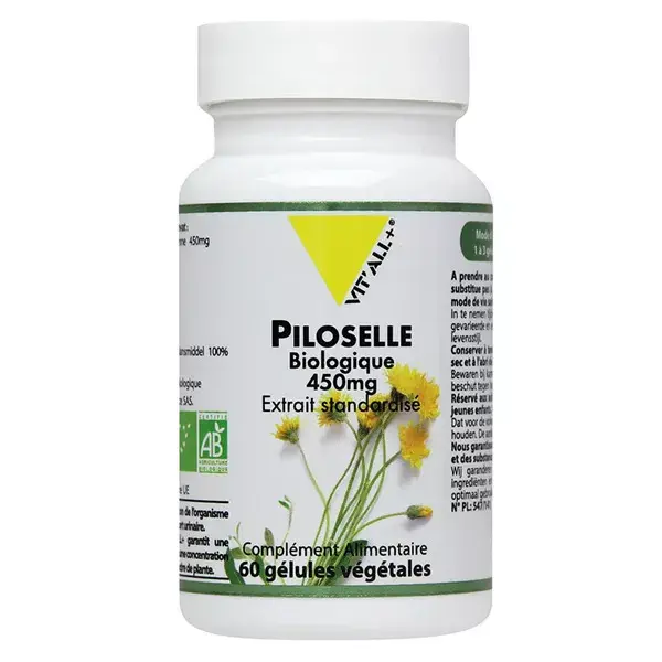 Vit'all+ Piloselle 450mg Bio 60 gélules végétales