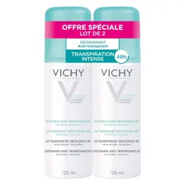 Vichy Déodorant Anti-Transpirant 48h Spray Lot de 2 x 125ml