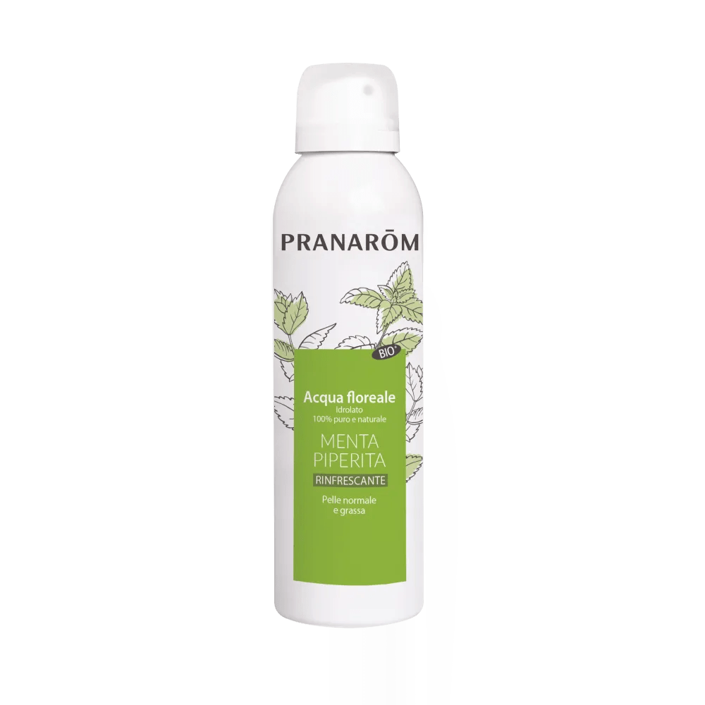 Pranarom Idrolato Menta Piperita Bio Tonificante e stimolante Nausea, Mal di Testa Distillazione di Piante Aromatiche 150 ml