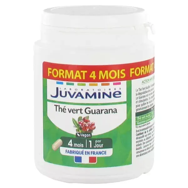Juvamine Thé Verde Guarana 1600mg Bruciagrassi 120 capsule