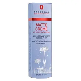 Erborian Matte Crème Soin Matifiant Visage au Nymphaea Alba 15ml