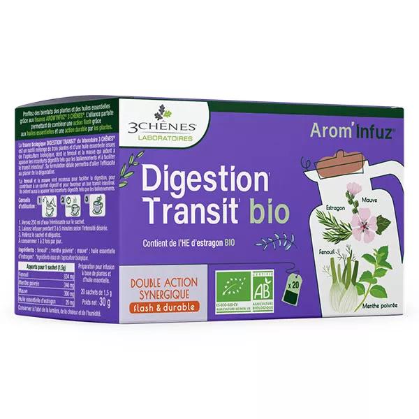 Les 3 Chênes Arom'Infuz Digestion Transit Bio 20 sachets