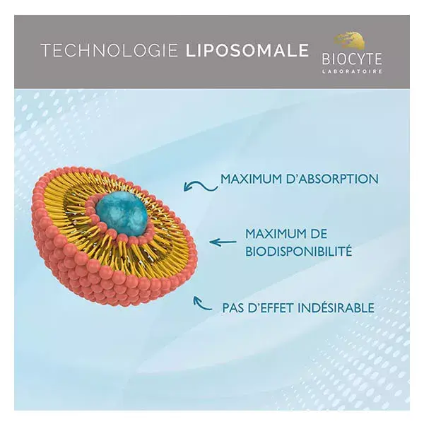 Biocyte Vitamine D3 2000 UI Liposomal Immunité et Maintien des Os 30 Gélules