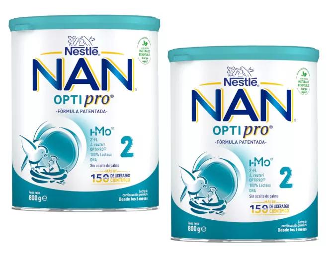 Nestle NAN Optipro 2 Loção Continuação 2 x 800 gr
