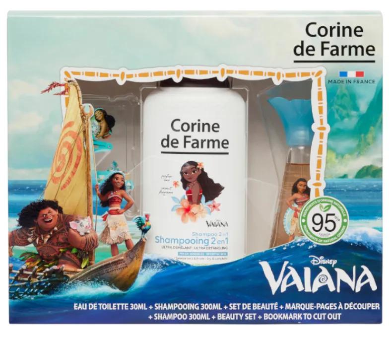 Corine de Farme Vaiana Cologne Coffret 30 ml + Shampoing 300 ml + 2 Pinces à Cheveux et Bracelet