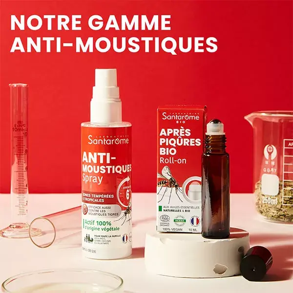 Santarome - Spray Anti-moustique, efficace 6h, famille - spray 100 ml