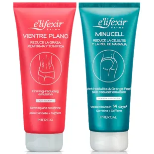 Elifexir Minucell Anti-Cellulite-Creme 200 ml + Flachbauch-Reduzierungscreme 200 ml