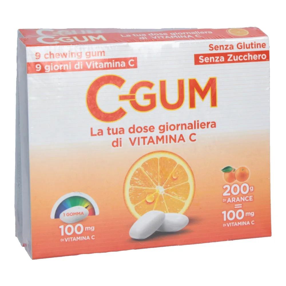 C Gum Agrumi Integratore In Chewingum di Vitamina C  9+9 Gomme BIPACCO