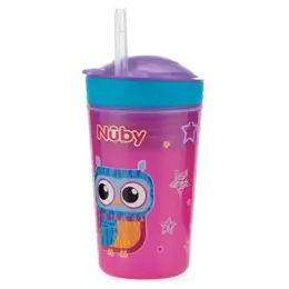 Nuby Gobelet Gourmand Chouette Rose 270ml