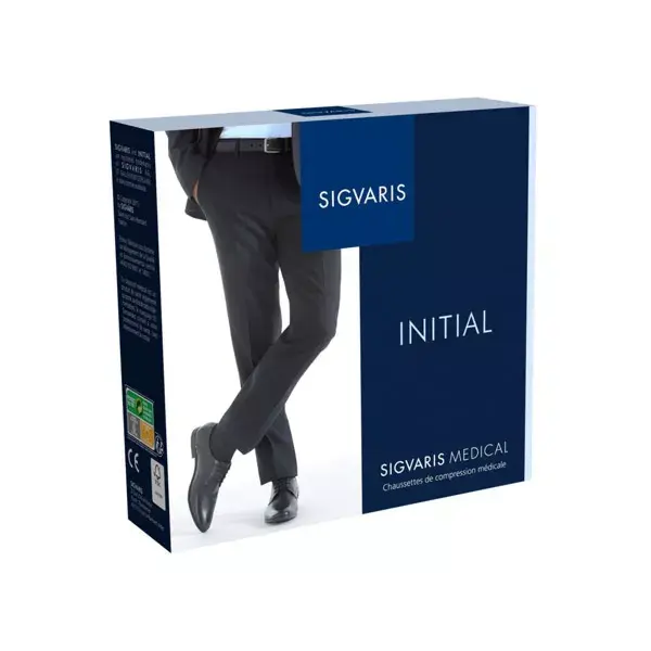Sigvaris Initial Homme Chaussettes Classe 1 Normal Taille XL Noir