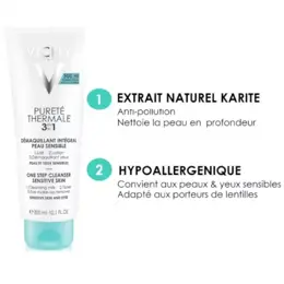 Vichy Pureté Thermale Lait Démaquillant Intégral 3 en 1 300ml