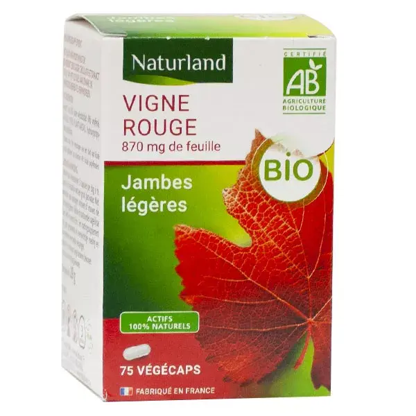Naturland Red Vine Organic 75 Vegecaps