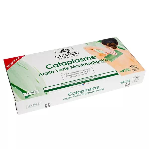 Naturado en Provence Cataplasme Argilla Verde Montmorillonite Lotto di 4 x 200g