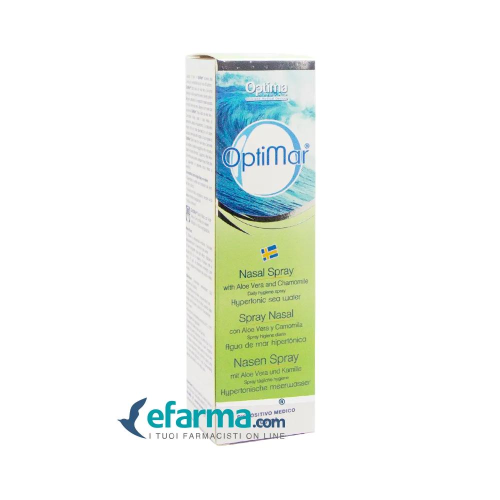 Optimar Spray Naso Con Aloe Vera e Camomilla Soluzione Ipertonica Decongestionante 100 ml