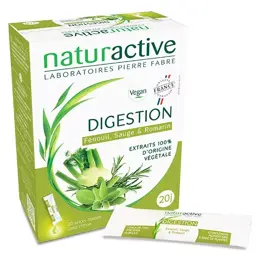 Naturactive Digestion Goût Citron 20 sticks fluides