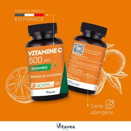 Vitavea Vitamine C 500 Mg Gummies Energie Au Quotidien 40 gummies