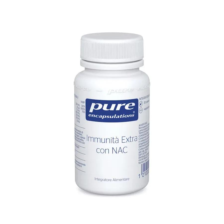 Pure Encapsulations Immunità Extra Con Nac Integratore Contro i Sintomi Influenzali 30 Capsule