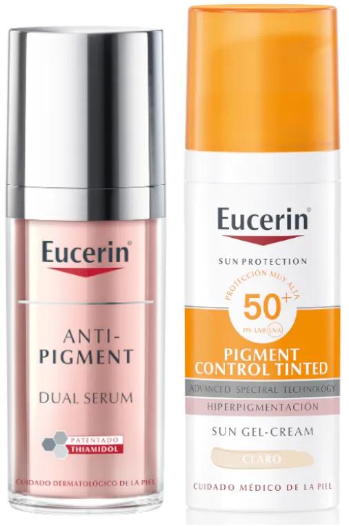 Eucerin Sun Face Pigment Control SPF50+ Léger 50 ml + Double Sérum Anti-Pigment 30 ml
