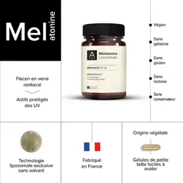 A-Lab Mélatonine Liposomale 1,9 mg - Sommeil, Jetlag - 30 gélules