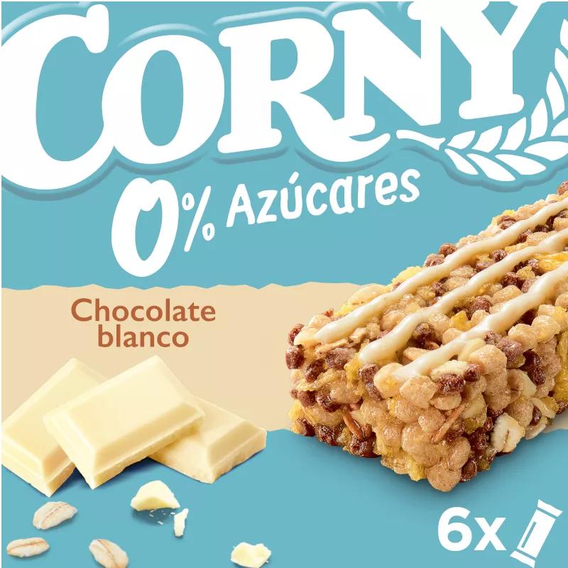 Corny Barrita Chocolate Blanco Sin Azúcar Añadido 6x20 gr
