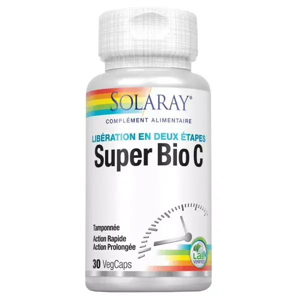 Solaray Super Bio C Tamponada 500mg 30 capsulas vegetales