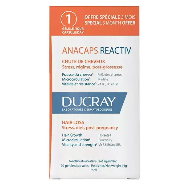 Ducray Anacaps Reactiv 3 x 30 Capsules