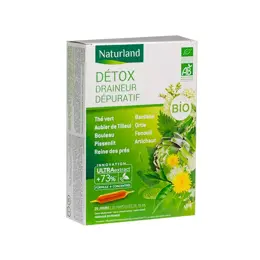 Naturland Détox Draineur Dépuratif Bio 20 ampoules