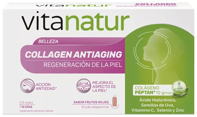 Vitanatur Collagen Anti-envelhecimento Sabor Frutos Vermelhos 10 Frascos
