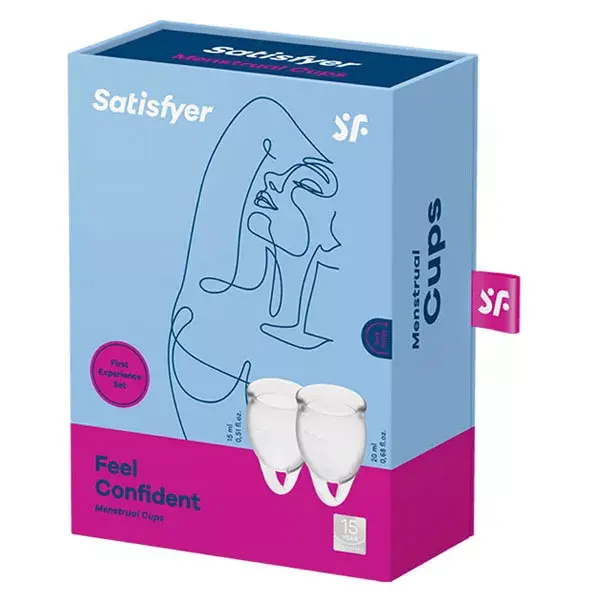 Satisfyer Feel Confident Cup Menstruelles Transparent 2 unités