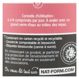 Nat & Form Écoresponsable Levure de Bière Bio 200 comprimés