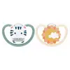 Nuk Sucette Physiologique Silicone Space +6m Zèbre Soleil Lot de 2