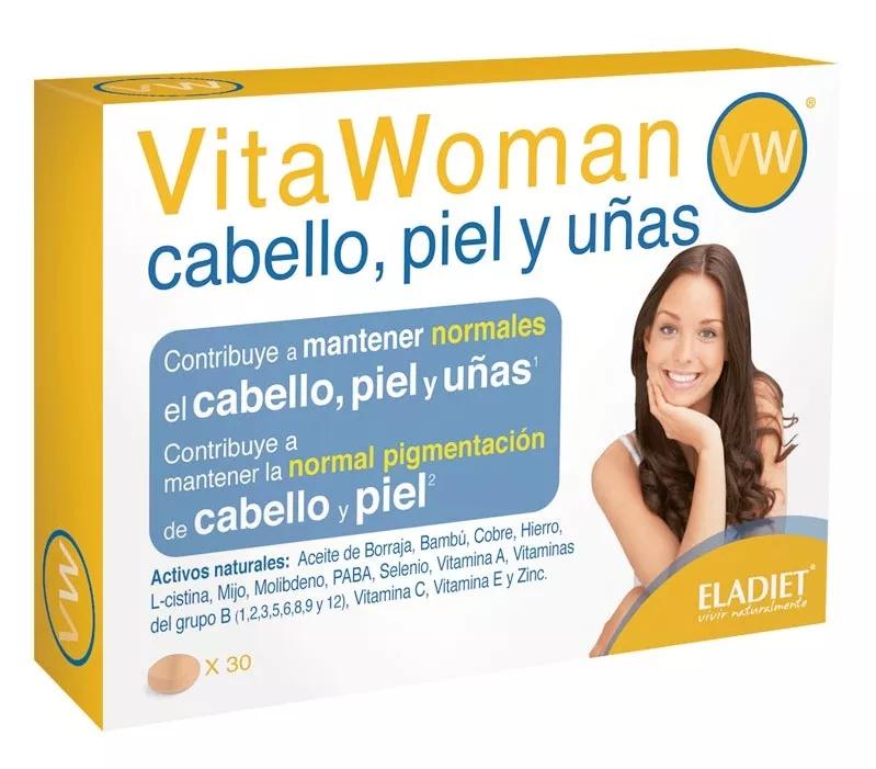 Eladiet Vita Woman Cabelo, Pele e Unhas 30 Comprimidos