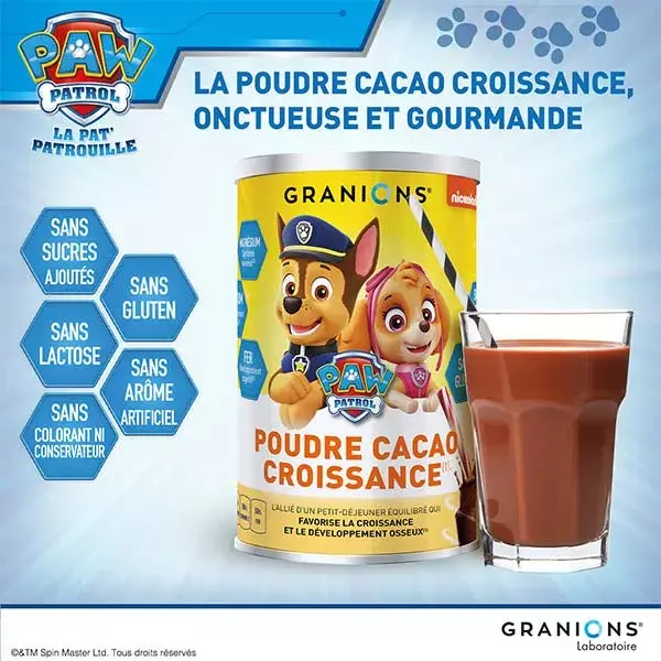 Granions Poudre Cacao Croissance Pat Patrouille 300g