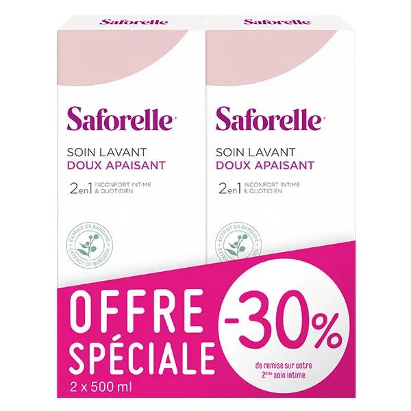 Saforelle Soin & Hygiène Cuidado Limpiador Suave Pack de 2 x 500ml