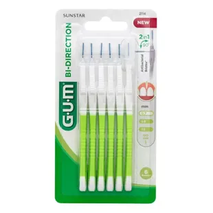 Interdentalbürsten Bi-Direction 0,7 mm Gummigrün 6 Uds