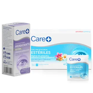 Care+ Ocular Solution 0.2% Hyaluronic Acid 10 ml + Care+ Sterile Ophthalmic Wipes 30 units
