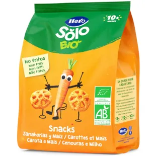 Hero Solo Bio Snacks Cenoura e Milho +10m 40 gr