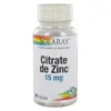 Solaray Citrate de Zinc 15mg 60 capsules végétales