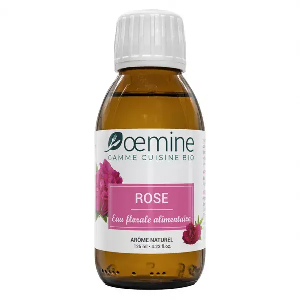 Oemine Rose Floral Water for Food Organic 125ml